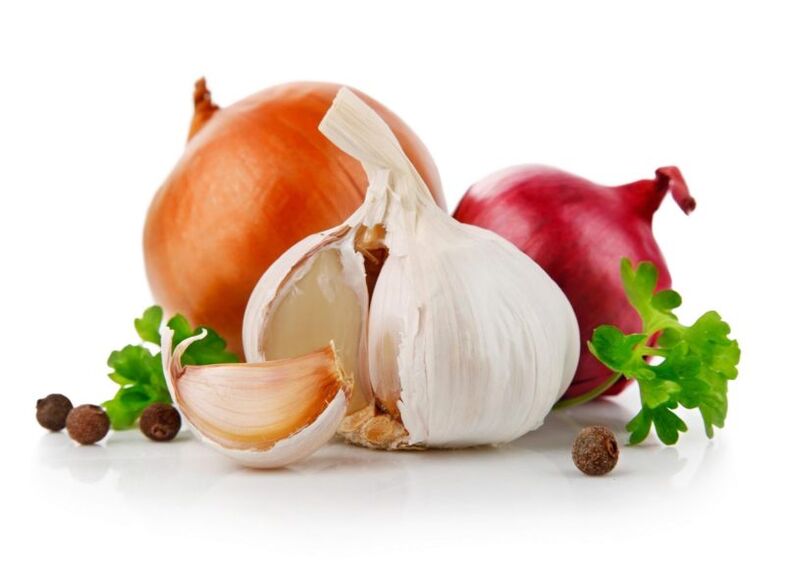 Garlic and onion to increase potency